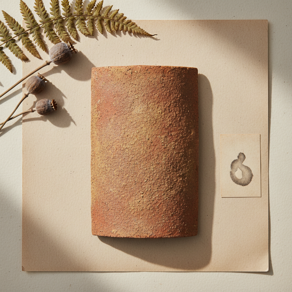 Sun-warmed terracotta roof tiles in a stack.